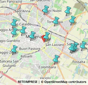 Mappa Via Monte Sabotino, 41124 Modena MO, Italia (2.39667)