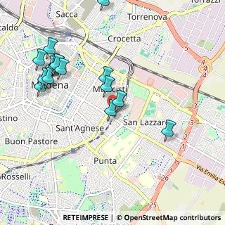 Mappa Via Pelusia, 41122 Modena MO, Italia (1.15313)