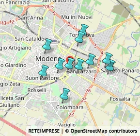 Mappa Via Pelusia, 41122 Modena MO, Italia (1.37091)