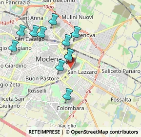 Mappa Via Pelusia, 41122 Modena MO, Italia (1.81909)