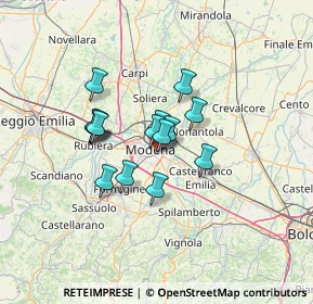 Mappa Via Pelusia, 41122 Modena MO, Italia (9.34)