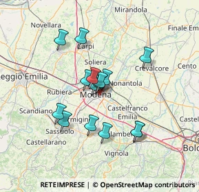 Mappa Via Pelusia, 41122 Modena MO, Italia (11.07733)