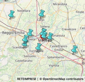 Mappa Via A. Corassori, 41124 Modena MO, Italia (14.0775)