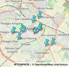 Mappa Via Valentino Contri, 41124 Modena MO, Italia (1.45455)