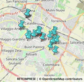 Mappa Via Valentino Contri, 41124 Modena MO, Italia (1.37789)