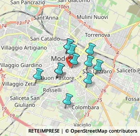 Mappa Via Valentino Contri, 41124 Modena MO, Italia (1.12417)