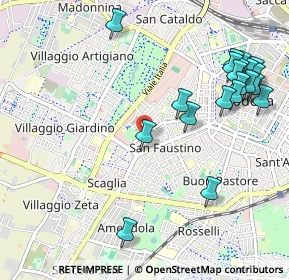 Mappa Via Jacopo Cavedone, 41124 Modena MO, Italia (1.2575)
