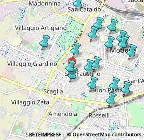 Mappa Via Jacopo Cavedone, 41124 Modena MO, Italia (1.075)