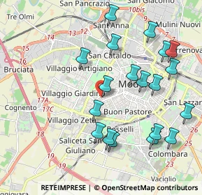 Mappa Via Jacopo Cavedone, 41124 Modena MO, Italia (2.16053)