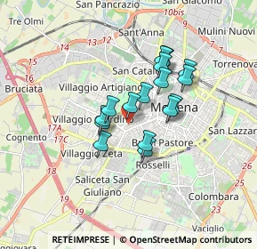 Mappa Via Jacopo Cavedone, 41124 Modena MO, Italia (1.23875)