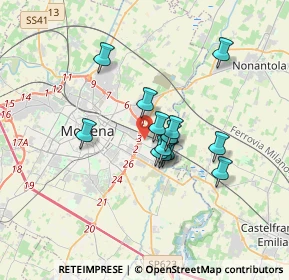 Mappa Viale della Resistenza, 41122 Modena MO, Italia (2.54692)