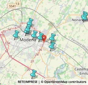 Mappa Via Paolo Bentivoglio, 41122 Modena MO, Italia (4.08364)