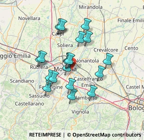 Mappa Via Paolo Bentivoglio, 41122 Modena MO, Italia (11.867)