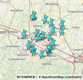 Mappa Via Paolo Bentivoglio, 41122 Modena MO, Italia (11.2115)