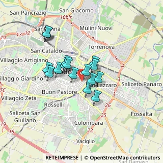 Mappa Via Monte Sabotino, 41122 Modena MO, Italia (1.34529)