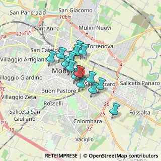 Mappa Via Monte Sabotino, 41122 Modena MO, Italia (1.045)