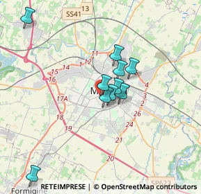 Mappa Via L. Lana, 41124 Modena MO, Italia (3.43273)