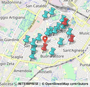 Mappa Via L. Lana, 41124 Modena MO, Italia (0.7715)