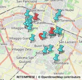 Mappa Via L. Lana, 41124 Modena MO, Italia (1.6955)