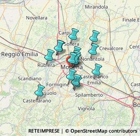 Mappa Via L. Lana, 41124 Modena MO, Italia (8.1175)