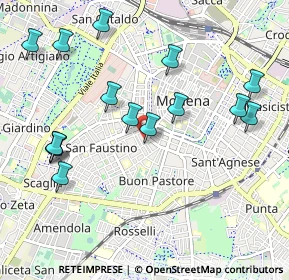 Mappa Via Giuseppe Jacopi, 41124 Modena MO, Italia (1.11867)