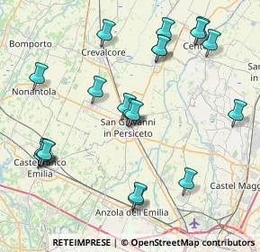 Mappa Via Saati, 40017 San Giovanni in Persiceto BO, Italia (9.253)