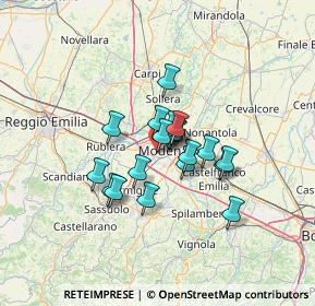 Mappa Via Pietro Giardini, 41124 Modena MO, Italia (9.05368)