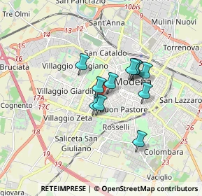 Mappa Via Pietro Giardini, 41124 Modena MO, Italia (1.18182)