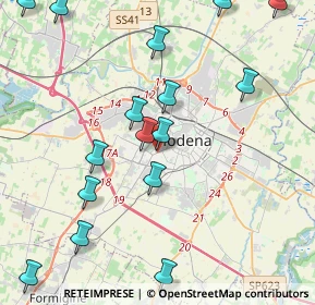 Mappa Via Pietro Giardini, 41124 Modena MO, Italia (5.09063)