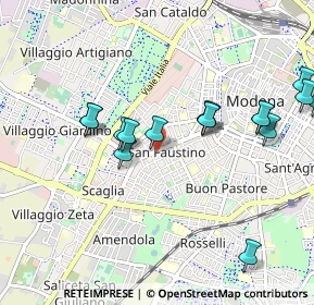 Mappa Via Pietro Giardini, 41124 Modena MO, Italia (1.03813)