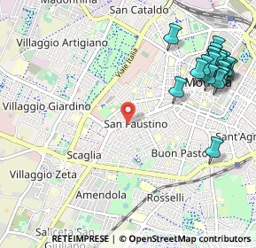 Mappa Via Pietro Giardini, 41124 Modena MO, Italia (1.3905)