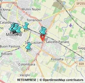 Mappa Via Gabrieli Andrea e Giovanni, 41122 Modena MO, Italia (2.28615)