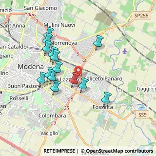 Mappa Via Gabrieli Andrea e Giovanni, 41122 Modena MO, Italia (1.76571)
