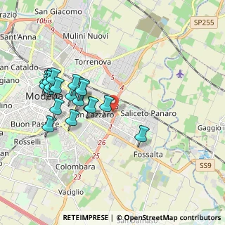 Mappa Via Gabrieli Andrea e Giovanni, 41122 Modena MO, Italia (1.987)