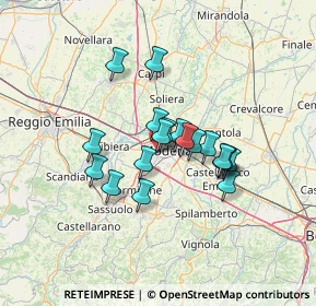 Mappa Viale Italia, 41126 Modena MO, Italia (10.02053)