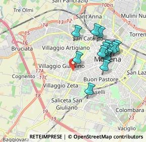 Mappa Viale Italia, 41126 Modena MO, Italia (1.70929)