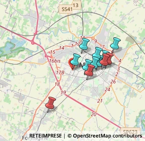 Mappa Via Mario Venturelli, 41126 Modena MO, Italia (2.71833)