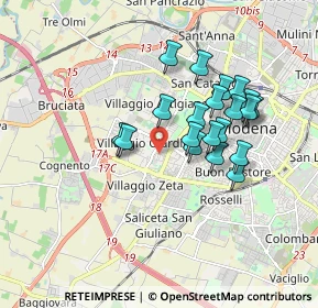 Mappa Via Mario Venturelli, 41126 Modena MO, Italia (1.5355)