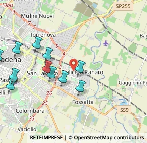 Mappa Via Inventori, 41122 Modena MO, Italia (2.19545)