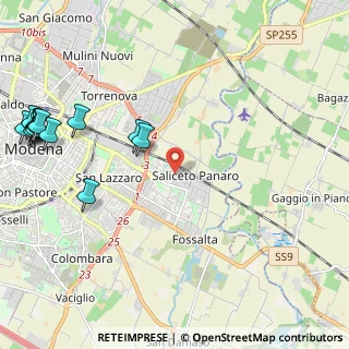 Mappa Via Inventori, 41122 Modena MO, Italia (3.08462)