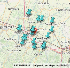 Mappa Via Inventori, 41122 Modena MO, Italia (12.0435)