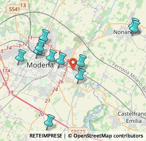 Mappa Via Inventori, 41122 Modena MO, Italia (4.25091)