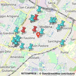 Mappa Via Pozzetti Pompilio, 41124 Modena MO, Italia (1.107)