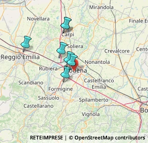 Mappa , 41124 Modena MO, Italia (21.65083)