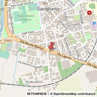 Mappa Via Liguria, 1, 12038 Savigliano, Cuneo (Piemonte)