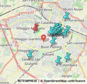 Mappa Via Pillio da Medicina, 41124 Modena MO, Italia (1.55833)