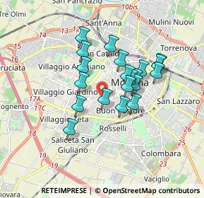 Mappa Via Pillio da Medicina, 41124 Modena MO, Italia (1.393)