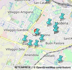 Mappa Via Giardini Pietro, 41124 Modena MO, Italia (1.00167)