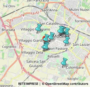 Mappa Via Giardini Pietro, 41124 Modena MO, Italia (1.24)