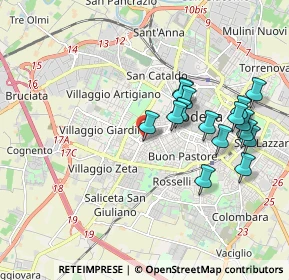 Mappa Via Giardini Pietro, 41124 Modena MO, Italia (1.8575)